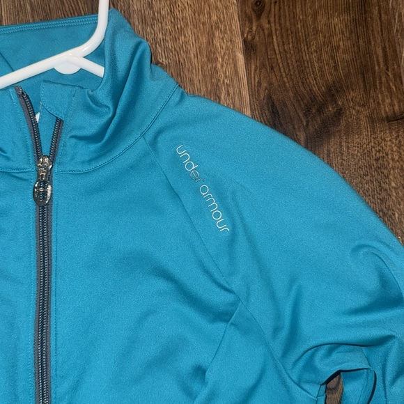 Teal under armour zip up size small - Picture 2 of 4
